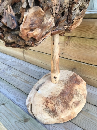 Bull's head made entirely of wood, a Monfort, very special work of art.